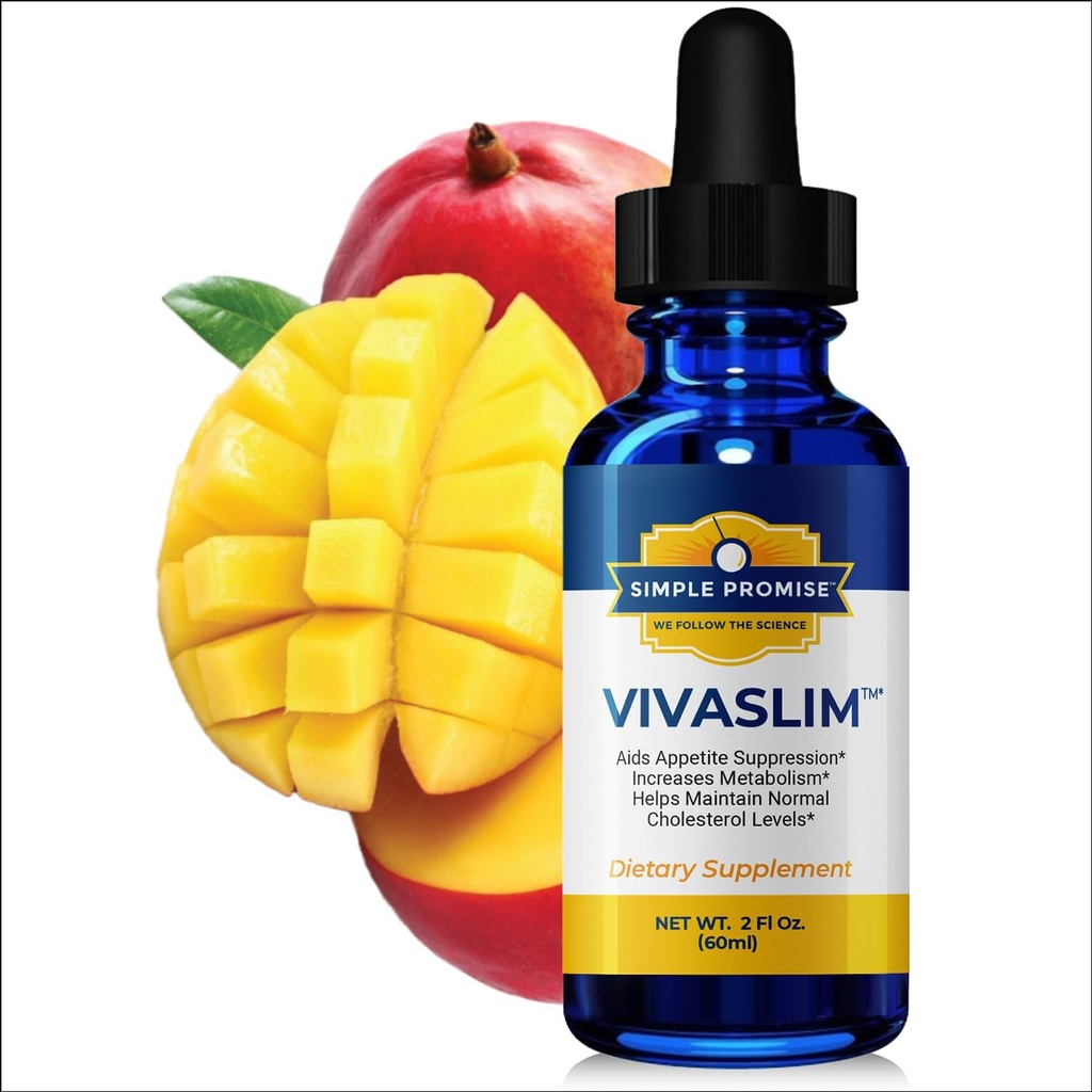 Promesa simple VivaSlim - Suplemento líquido con Maca Root, Rhodiola Rosea " African Mango - Apoya el metabolismo, el control de la competencia " Gestión de peso - 2 fl oz