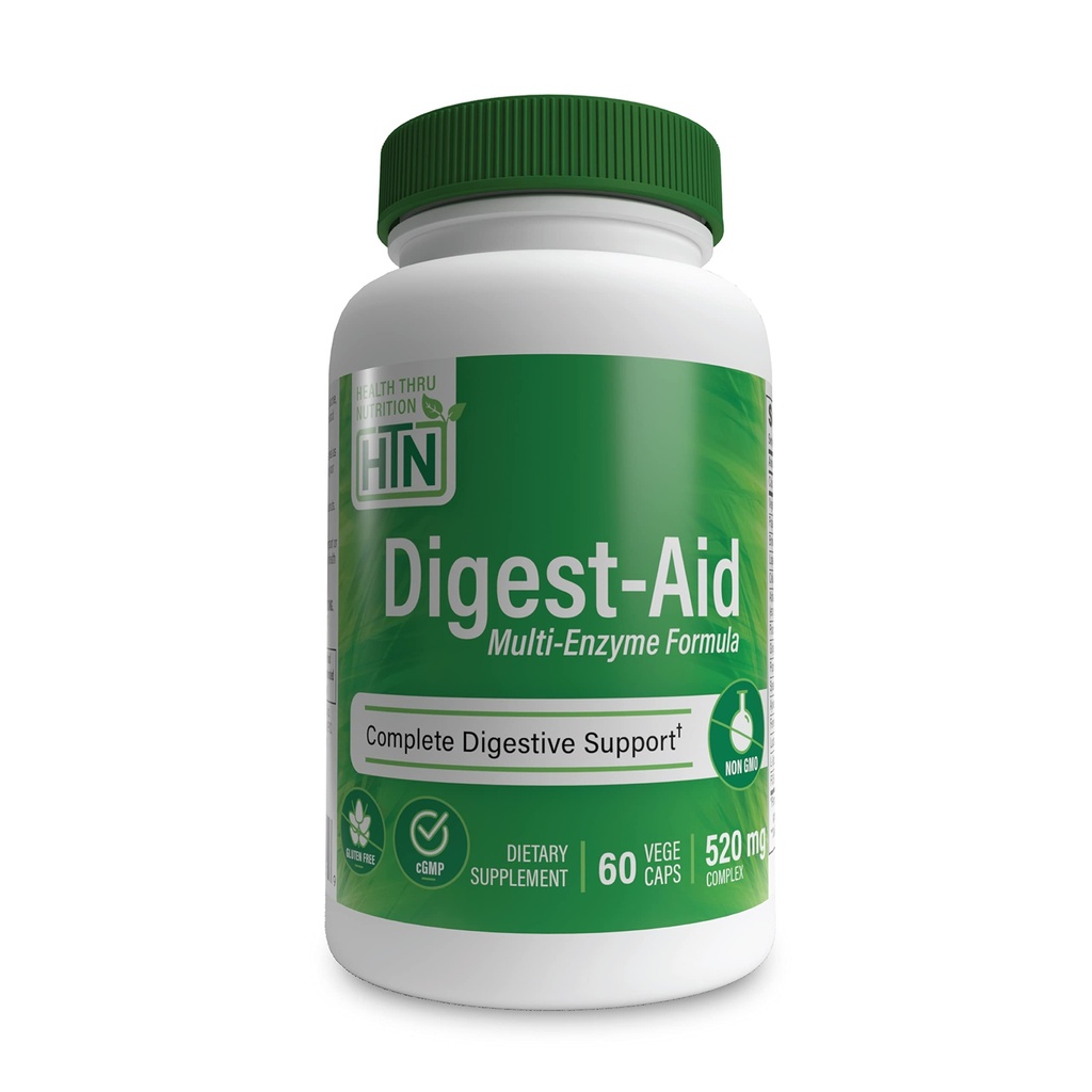 Digest-Aid ← Enzyme Digestivo completo Fórmula con Pre y Probiótico TENIDO Digestión " Nutrient Absorption Support ← Fast Acting Discomfort Relief ← Non-GMO Silencioso por Health Thru Nutrition (Pack of 60)