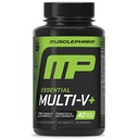 Muscle Pharm Essentials Multi-V+, The Athlete's Multi-Vitamin, Enhanced Energy, Performance & Immune Health, Daily Multivitamin for Men &amp; Women with Minerals Plus Probiotics, 90 Tablets, 30 Servings
