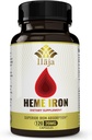 Heme Iron Deficiency Supplement for Women ' Men (120 Capsules) – 20mg High Absorption, Clean Ingredients - Contiene 111% de Iron DV por cápsula - 2-4 Month Supply