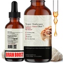 Elixir líquido Mane de Auri Lion - Suplementos cerebrales para la memoria y el enfoque con los hongos funcionales - Suplemento de la Mane de los Leones - Extracto de Mane del León Espectrum completo - Sin GMO, Salón Vegano Tintura