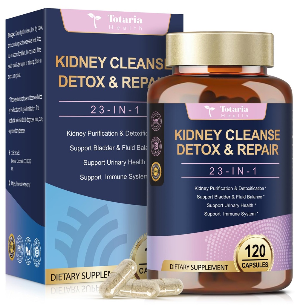 Kidney Cleanse Detox &amp; Repair, Chanca Piedra " Cranberry Pills for Bladder Control, Support Maximum Strength Urinary Pain Relief for Kidney Stones Breaker, Cranberry Urinary Tract Health for Woman