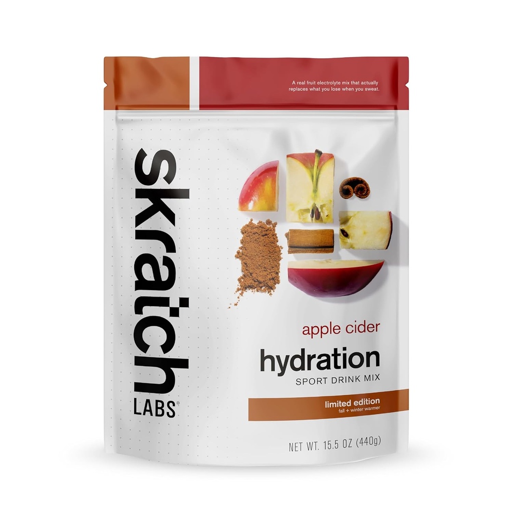 Skratch Labs Hydration Powder ← Sport Drink Mix ← Electrolytes Powder for Exercise, Endurance, and Performance TEN Apple Cider TEN 20 Servings ← Non-GMO, Vegan, Kosher