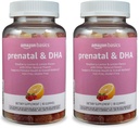 Amazon Basics Prenatal & DHA Gummy, Rasberry & Lemon Flavor, 90 Cuenta (antes Solimo) (Pack of 2)
