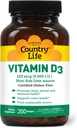 Vida País Vitamina D3 5000 UI para Salud Inmune y Hueso, Absorción de Calcio y Salud Colon - Fuente Sostenible de Lanolina, Disponible en Diversas Fuerza