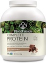 PlantFusion Complete Vegan Protein Powder - Plant Based Protein Powder with BCAAs, Digestive Enzymes and Pea Protein - Keto, Gluten Free, Soy Free, Non-Dairy, No Sugar, Non-GMO - Chocolate rico 5 libras