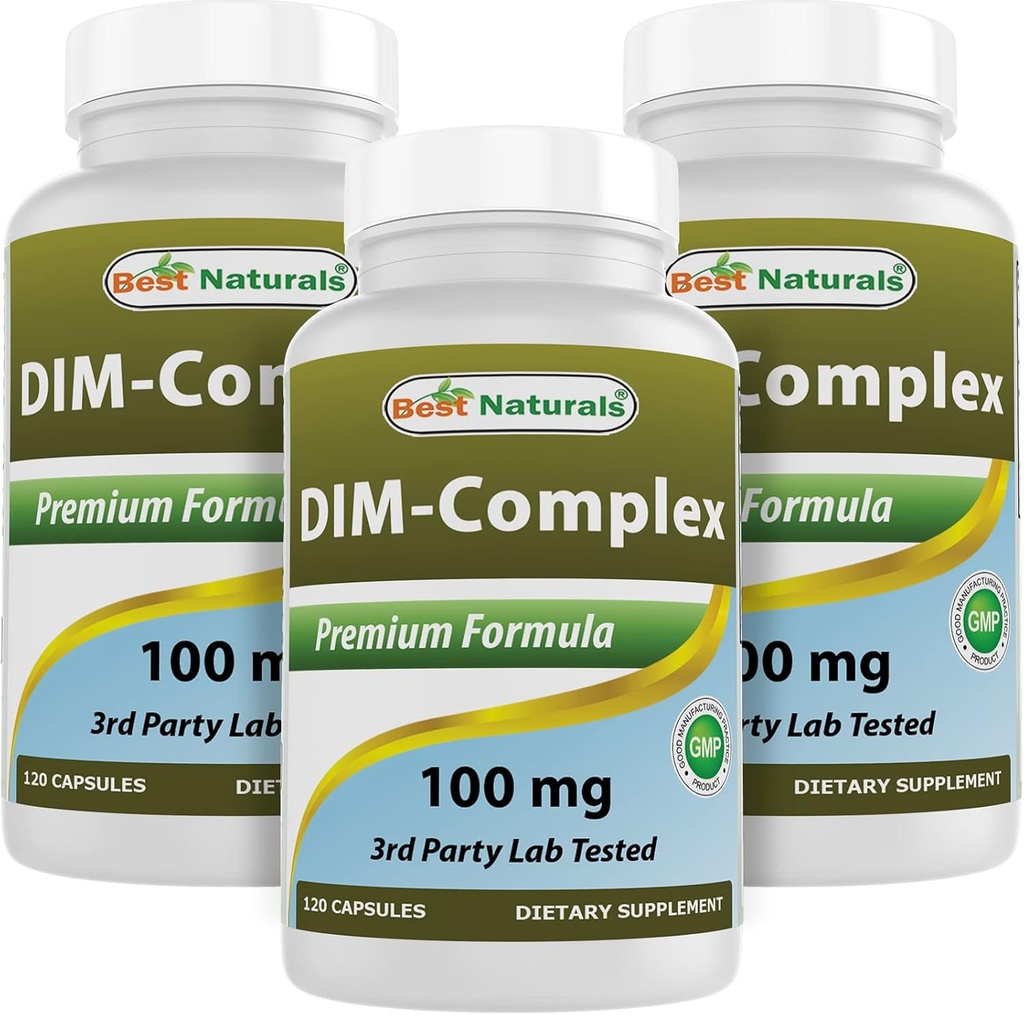 Mejores Naturales Complejo DIM 100 mg 120 cápsulas (120 Conteo (Pack of 3))