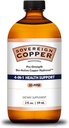 Soberano Pro-Strength Bio-Active Copper Hydrosol - Bioavailable Cobre Suplemento líquido para adultos " Niños con Hidrosol de Plata para el cabello, piel, " uñas, 30ppm - 2 fl oz (59mL)