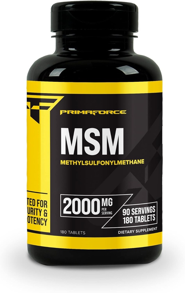 Primaforce MSM Tablets 2000mg Serving, 180 Tablets, 90 Serviciones