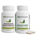 BiOptimizers Magnesium Breakthrough 4.0, (30 cápsulas) & MassZymes 4.0, (120 cápsulas) - Natural Sleep, Brain, y Digestive Health Support Suplemento Bundle