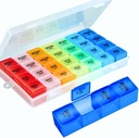 Pill Organizer 4 veces al día,Premium Weekly Pill Case Medicine Organizer Box 7 Days 28 Compartment to Hold Vitamins Medicine Organizer Box