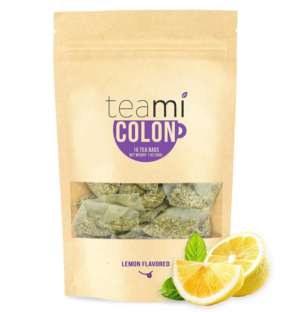 Teami® Colon Detox Tea  All Natural Cleanse tea for Men & Women ← 30 Day Supply, 15 Tea Bags (Lemon)
