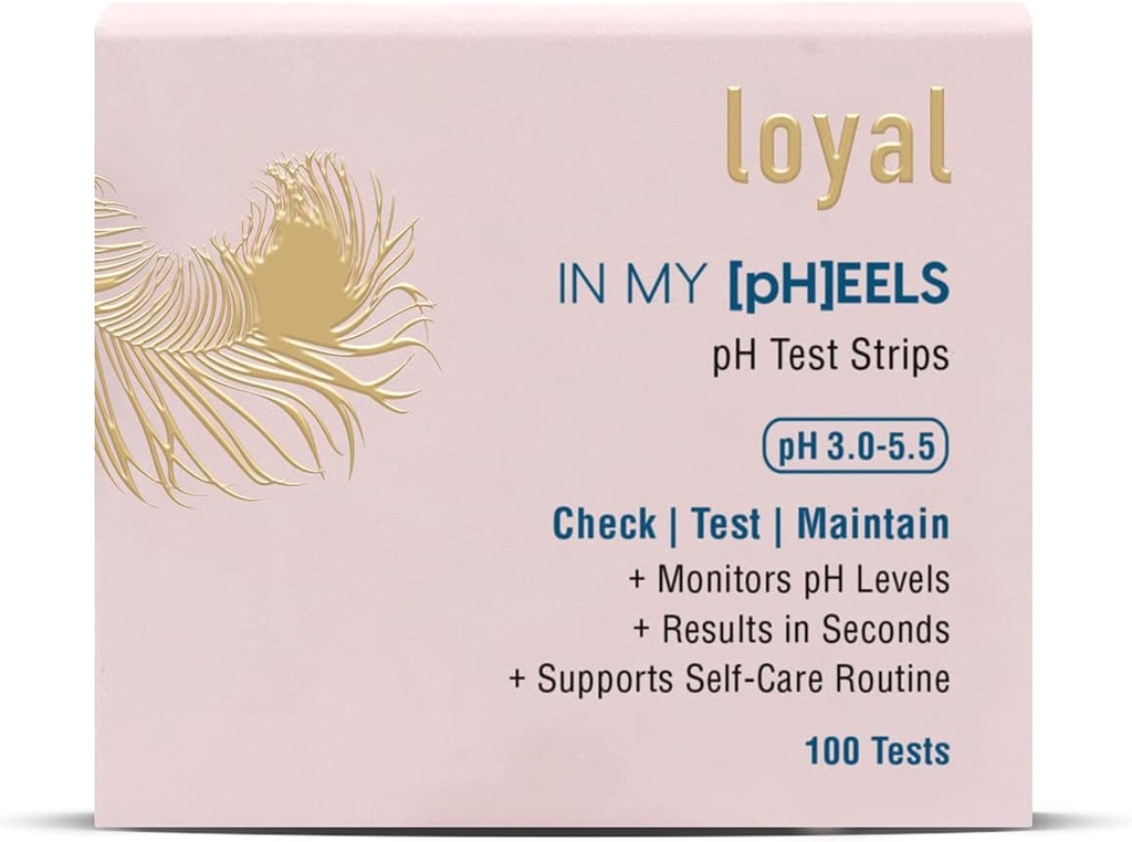 Loyal in My [PH] EELS Feminine pH Test Strips 3-5.5 ← Monitores pH Levels ← Resultados en Seconds ← Apoya la rutina de auto-cuidado (100 Pruebas)