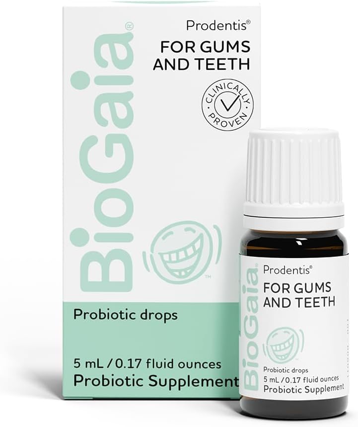 BioGaia Prodentis Silencio Dental Probiotic Drops ← Promueve Gums saludables " Teeth Silencio Defends Against Dental Problems ← Replenishes Oral Microbiome ← Mejora la Salud Oral  Desflavored ← 25 Day Supply