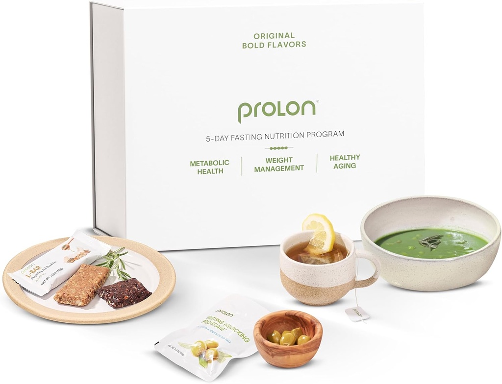 Prolon 5-Day Fasting Kit viv Fast With Food ← Apoya Rejuvenecimiento Celular " Envejecimiento saludable " Low-Calorie, Plant-Based Meals " Snacks ANTE Desarrollado para no romper su ritmo (Bold Flavors)