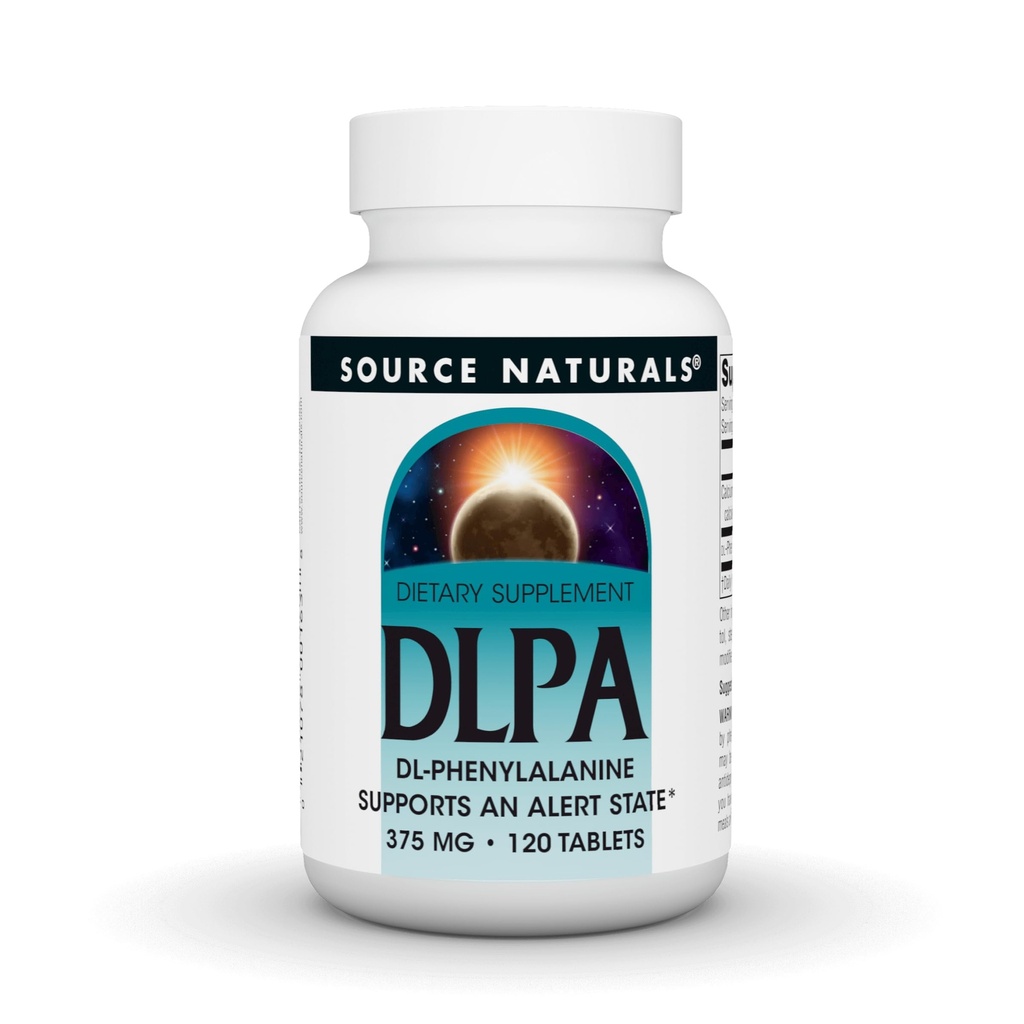 Fuente Naturals DLPA DL-Phenylalanine, Admite un Estado de Alerta* - 375 mg -120 Tabletas