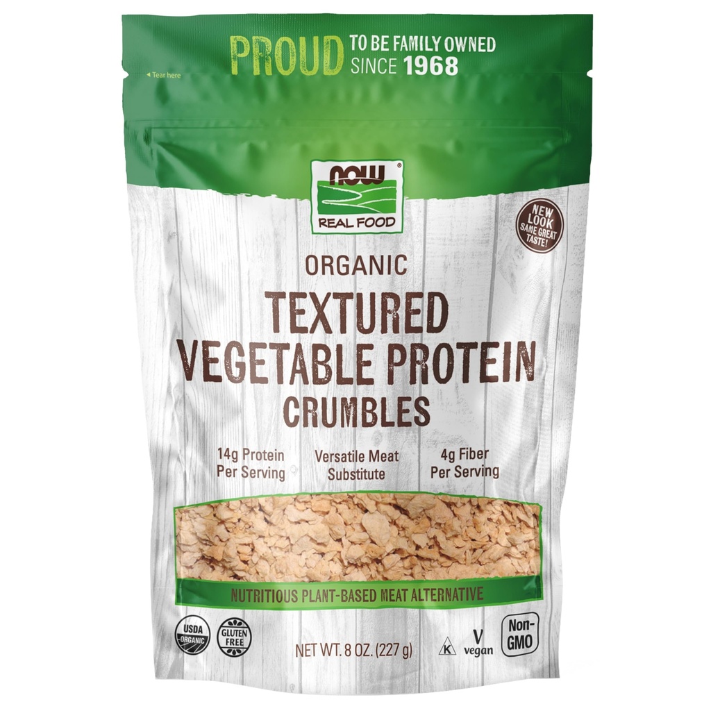 AHORA Alimentos, Soy Orgánica Proteína Granulas, No GMO, Versátil, Proteína Vegeta-Fuente, 8-Once (Paquete May Vary)