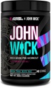 Jacked Factory X John Wick - Wick Mode Pre Workout Powder - Energía intensa, Battle-Ready Focus, Compromiso imparable, y Sheer Will - 40 Servimientos, Baba Yaga Blue Raz