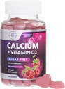 Suplementos de calcio para las mujeres - Gummies de calcio gratis de azúcar con vitamina D3 para la fuerza ósea, dientes & apoyo a la salud, cerdas naturales para hombres de mujeres - Raspberry Flavored " Non-GMO - 60 Gummies
