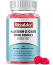 Magnesio Glycinate Gummies 500mg para adultos Apoyo al sueño, Gummies de Magnesio Chewable para Mujeres & Hombres, Muscle Relief & Magnesium Supply (60 Gummies)