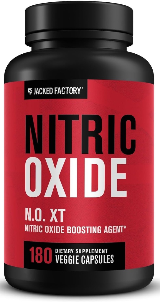 Gato Fábrica N.O. XT Nitric Oxide Suplementos para Hombres w/Nitrosigine L Arginine L Citrulline Suplemento para Bombas Musculares - Pre Workout Nitric Oxide Booster & Muscle Builder - 180 Caps