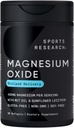 Sports Research® Magnesium Oxide 420mg with Coconut MCT Oil - Magnesium Supplement for Muscle, Nerve, and Bone Support* - Gluten-Free, Non-GMO - 90 Softgels