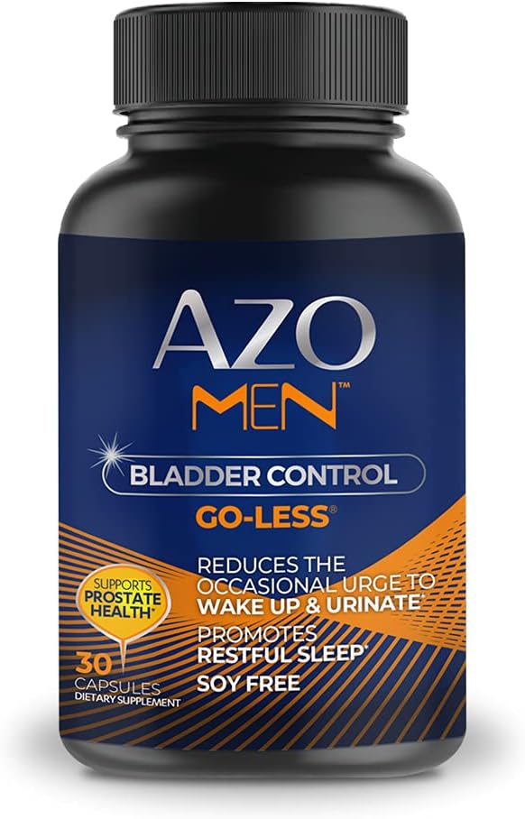 AZO Hombre Control de la vejiga, Soporte diario de la vejiga diseñado específicamente para los hombres ayuda a mantener el control saludable de la vejiga y reducir la frecuencia ocasional*, apoya la salud de la próstata*, 30 TC