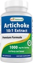 Mejores Naturales Artichoke Extracto 1000 mg Por Serving- 3rd Laboratorio de fiestas probado - 180 cápsulas