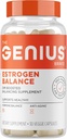 Equilibrio de Estrógeno Genius, Suplemento Dim - Bloqueador para Hombres - Hormonas, Acné hormonal & Menopause - Inhibidor de aromatasa con extracto de semilla de Grape & BioPerine - 30 cápsulas