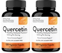 Sandhu's Quercetin Vegetarian Capsules Suplementos 120 Conde (Pack of 2) ← Bioflavonoides para el apoyo inmunitario y la salud respiratoria, alergía estacional Apoyo  Quercitin for Men and Women