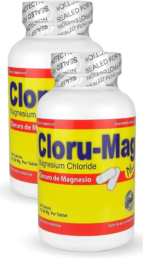 Tablas de cloruro de magnesio - CLORU-MAG PLUS 2 Pack - (CLORURO DE MAGNESIO)