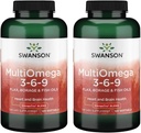 Swanson Multiomega 3-6-9 (Flax Borage Fish) 2400 Milligrams 120 Sgels (2 Pack)