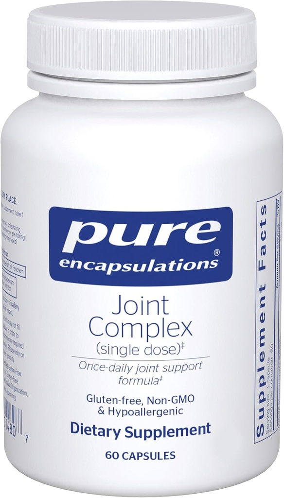 Encapsulaciones puras Complejo Conjunto (Single Dose) TENIDO Suplemento Una vez Día de Apoyo a la Movilidad Conjunta, Confort, Tissue y Cartilage Health* TEN 60 Capsules