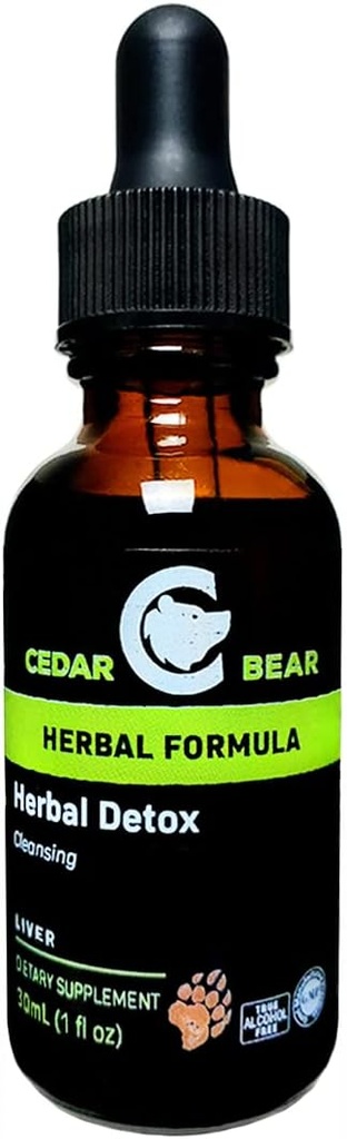 Oso de Cedro - Detox Herbal un Suplemento Herbal Líquido Esa es una limpieza profunda de la desintoxicación que ayuda a limpiar órganos y tejidos de toxinas ambientales 1 Fl Oz