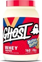 GHOST Whey Protein Powder, Nutter Butter - 2LB, 26G de Proteína - Whey Protein Blend - ­Post Workout Fitness & Nutrition Shakes, Smoothies, Baking & Cooking - Cookie Pieces Inside
