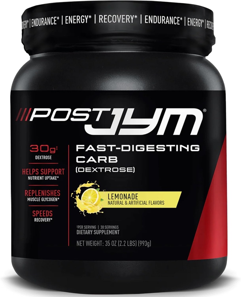 JYM Supplement Science Post JYM Carb de Lemonade rápido desguace de la recuperación del entrenamiento Powder pura dextrose, reposición de Glycogen, rendimiento deportivo, crecimiento muscular 30