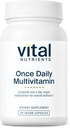 Nutrientes vitales Una vez Multivitamínico diario ← Vegan Multi for Women &amp; Hombres ← Libre de alérgenos 19 Vitaminas esenciales + Antioxidantes para el ojo y la salud del corazón ¦ Gluten, Dairy &amp; Soy-Free tención 30 cápsulas