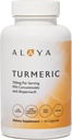 Alaya Naturals Turmeric Curcumin Suplemento con BioPerine – 750mg Por Serving, 95% Curcumin Extracto Cápsulas Turméricas para Confort Conjunto, Movilidad & Absorción – No GMO, Vegan, Lab