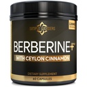 Beberina 1200mg HCL Plus Ceylon Cinnamon Capsules - Metabólico &amp; Immune Soporte Beberine Suplemento, AMPK Metabólico Complejo Activador, Cardiovascular Support - Berberine HCL 1200 mg cápsulas