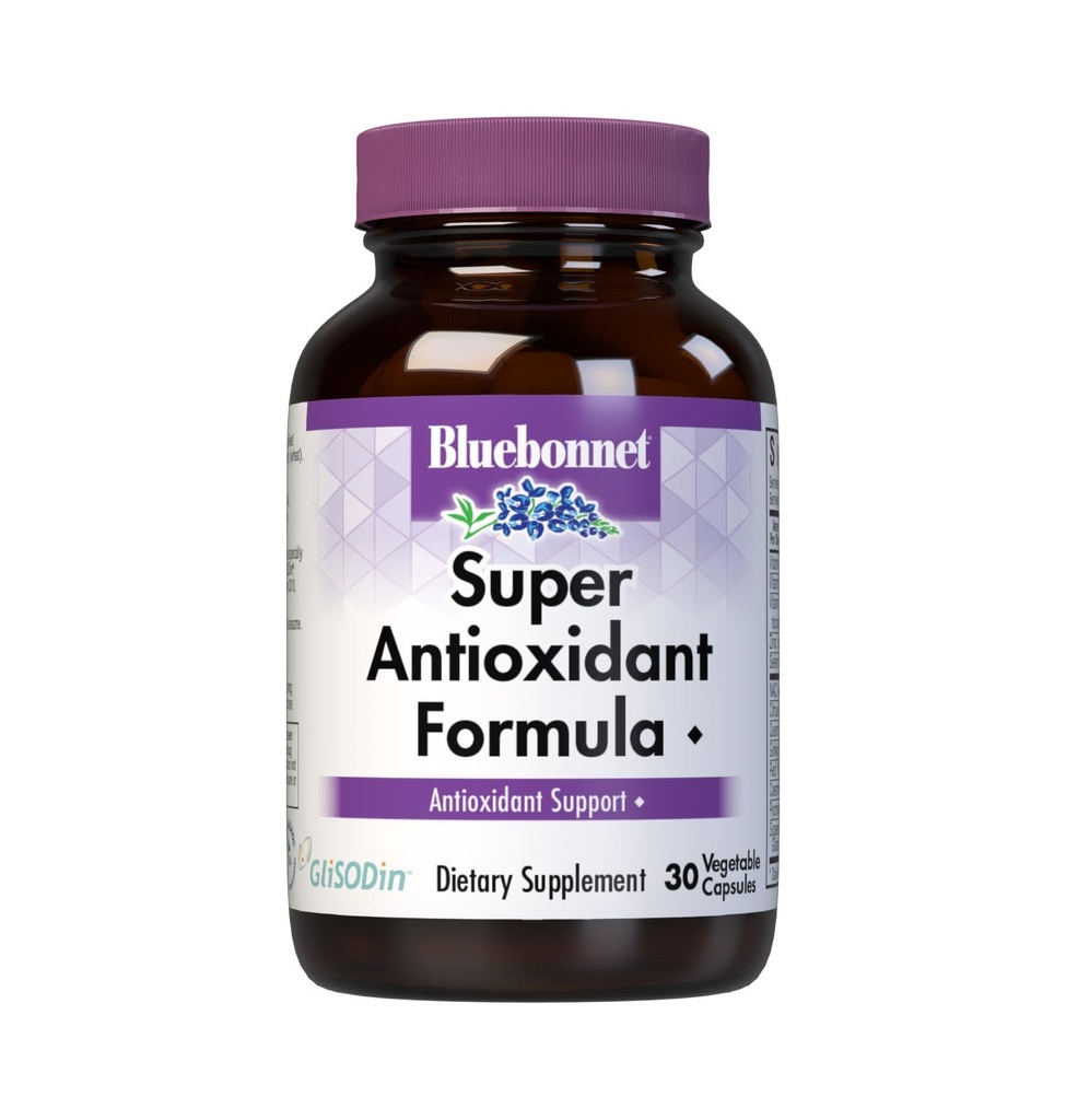 BlueBonnet Super Antioxidante Fórmula Vegetarian Capsules, 30 Conde