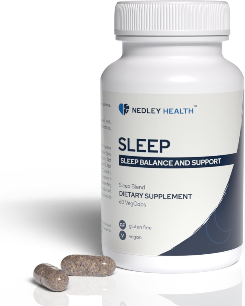Sleep - Natural Sleep Aid Supplement - Relax & Restore with Melatonin, L-Theanine, " Herbal Extracts - 60 Veggie Capsules (Sleep)