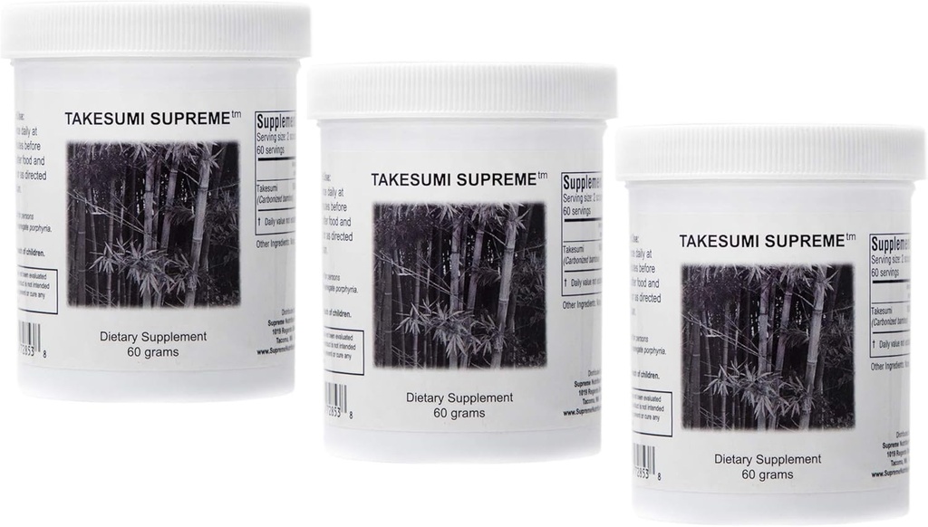 Supreme Nutrition Takesumi Supreme, Pure 60 Grams Activated Bamboo Charcoal Powder