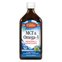 Carlson - MCT & Omega-3, 1480 mg Omega-3, 9200 mg MCT, Keto-Friendly, Caprílico & Capric Acids, Producción de Energía, Metabolismo Gordo, Limón-Lime, 500 mL (16.9 Fl Oz)