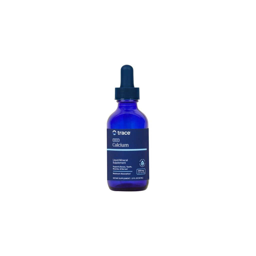 Trace Minerals Ionic Calcium - Suplemento de Apoyo a la Salud del Hueso &amp; Strength - Suplemento de Calcio de Ayuda Dental &amp; Nerve Salud - Apoyo a la Absorción Mineral & Bone Densidad - 2 fl oz (Aproximadamente 48 Servimientos)