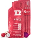 Dragon Fruit Energy Gel Performance - 25g Carb, 204mg Sodium, Electrolytes, Pre & During Workout, Boosts Endurance for Running, Cycling, Biking, and Sports - 5-Count Pack