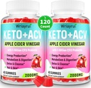 Apple Cider Vinegar Gummies, Advanced Keto ACV Gummies, ACV Gummies for Detox, Cleanse, Metabolism & Digestion, Keto Support, Formulated with Green Tea, B6 & B12, Probiotics, 120 Counts