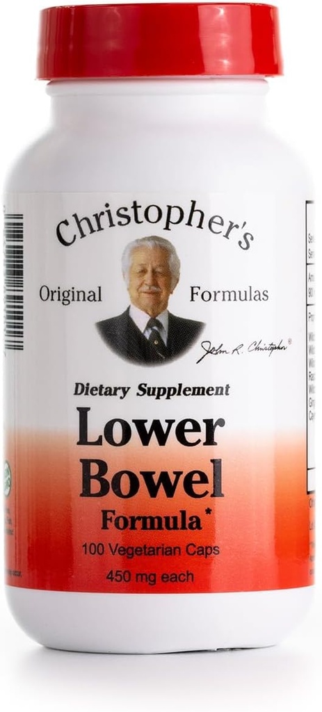 Christopher's Original Formulas Lower Bowel Cleanse Formula Capsules - Herbal Laxative Colon Cleanse y Gut Cleanse 100 ct.