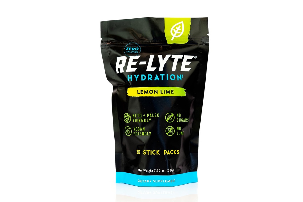REDMOND Re-Lyte Electrolyte Drink Powder Mix (Lemon Lime), 30 Stick Packs