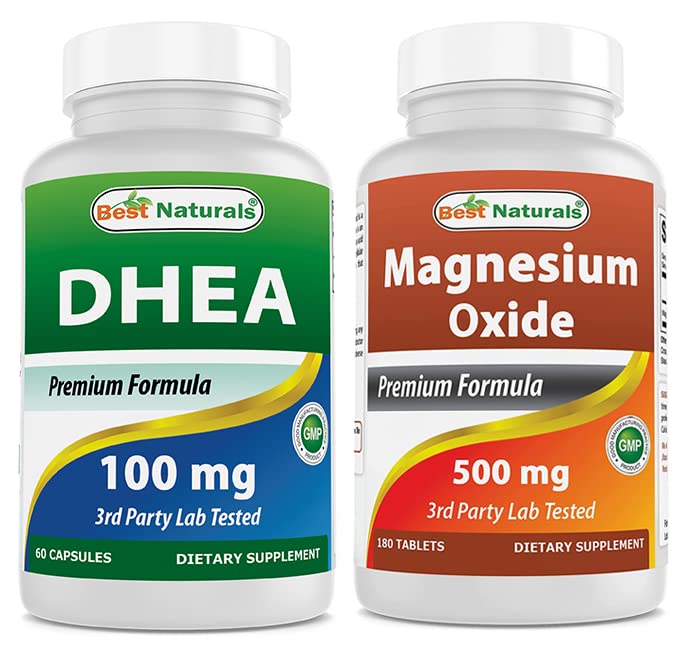 Mejores Naturales DHEA 100 mg " Oxido de magnesio 500 mg
