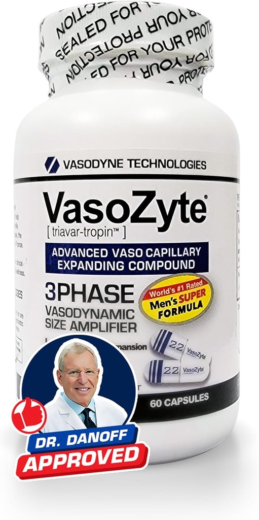 Genérico VasoZyte - apoya el flujo de óxido nítrico y de sangre saludable - con nuestra fórmula exclusiva con Oligopin, y nuestro proceso de extracción de cristal - para Well-Being - 30 Day Supply - 60 cápsulas